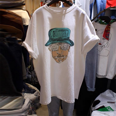 Ежедневна широка тениска  апликация