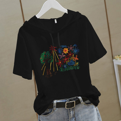 Модерна дамска блуза с качулка 