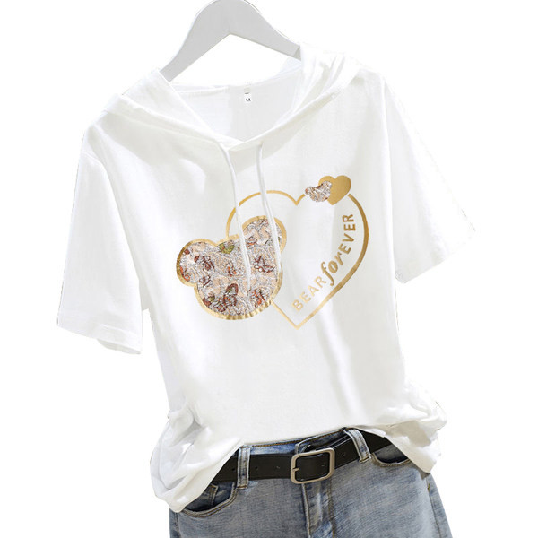 Модерна дамска блуза с качулка 