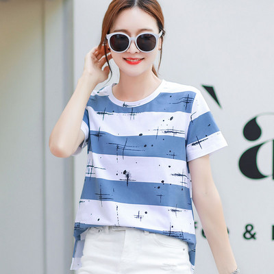 Лятна раирана тениска в  два цвята