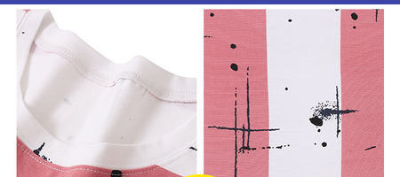 Лятна раирана тениска в  два цвята