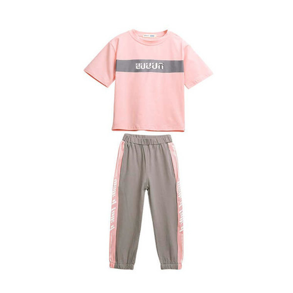 Детски комплект - тениска с къс ръкав и дълъг панталон