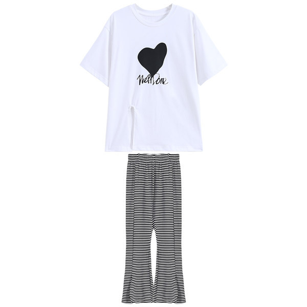 Детски ежедневен комплект в черно бял цвят 