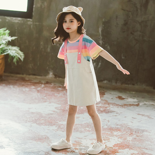 Детски сет за момичета - тениска и сукман