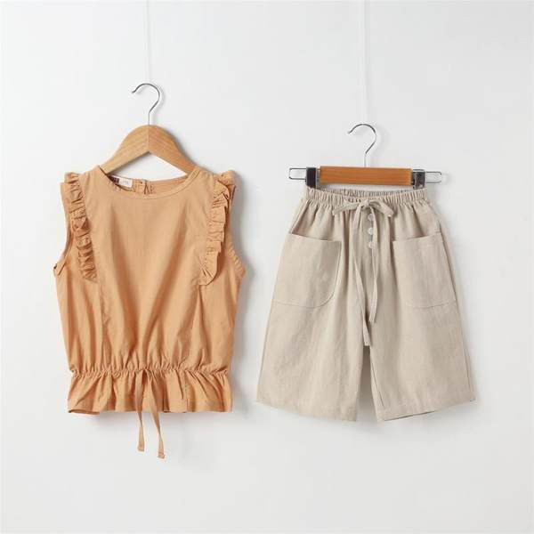 Ежедневен детски комплект за момичета -две части