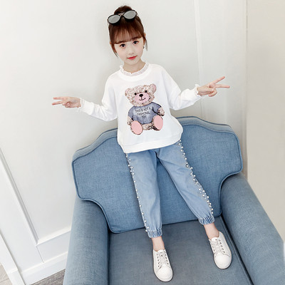 Модерен детски комплект от две части за момичета