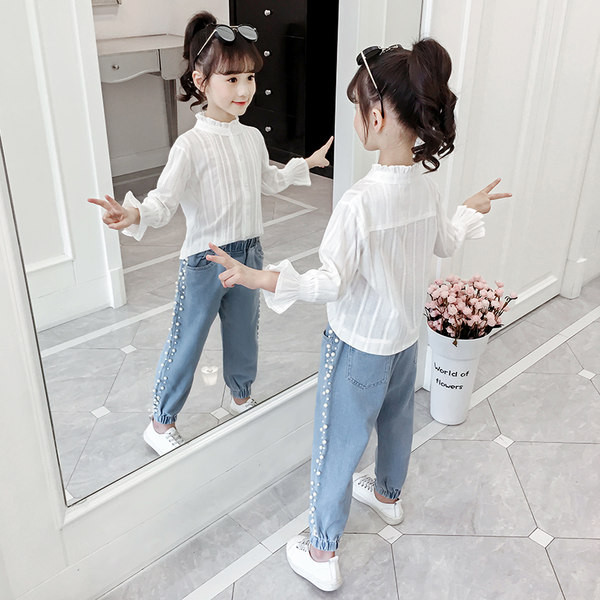 Модерен детски комплект от две части за момичета