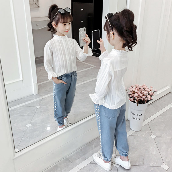 Модерен детски комплект от две части за момичета