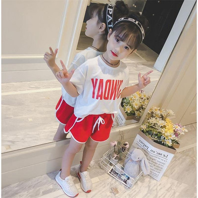 Ежедневен комплект - тениска и къс панталон за момичета