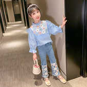 Модерен детски комплект с флорални мотиви