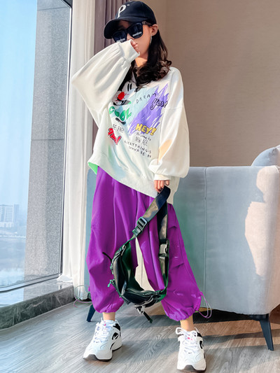 Ежедневен детски комплект от блуза и долнище за момичета