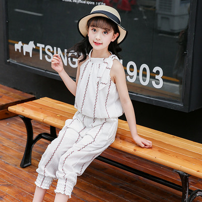 Летен ежедневен комплект за момичета от две части