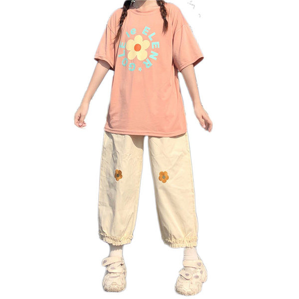 Детски летен сет за момичета - тениска и панталон