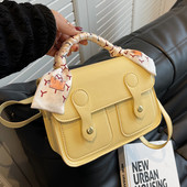 Дамска лятна квадратна чанта от еко кожа