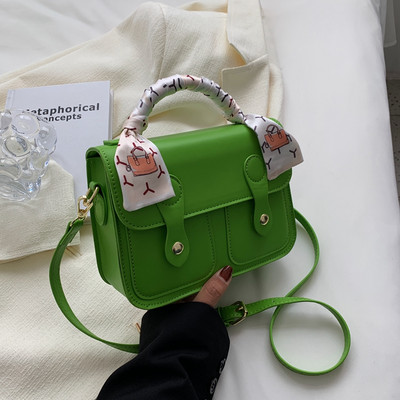 Дамска лятна квадратна чанта от еко кожа