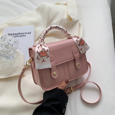 Дамска лятна квадратна чанта от еко кожа