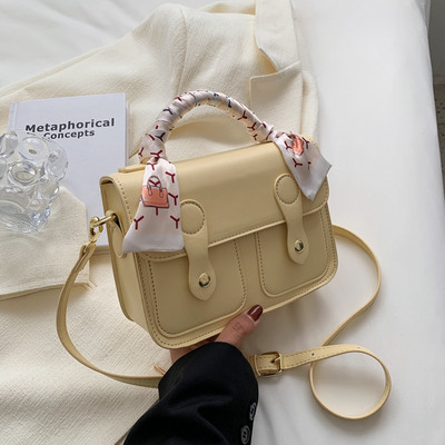 Дамска лятна квадратна чанта от еко кожа