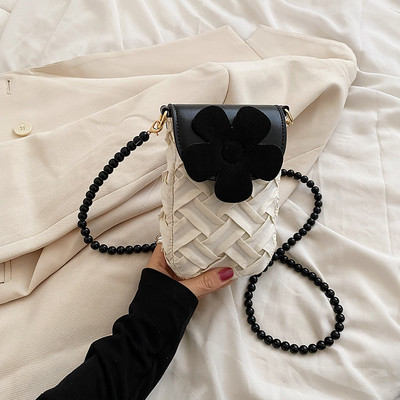 Нов модел текстилна малка дамска чанта - три цвята