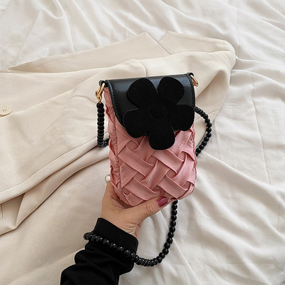 Нов модел текстилна малка дамска чанта - три цвята