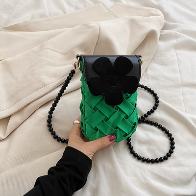 Нов модел текстилна малка дамска чанта - три цвята