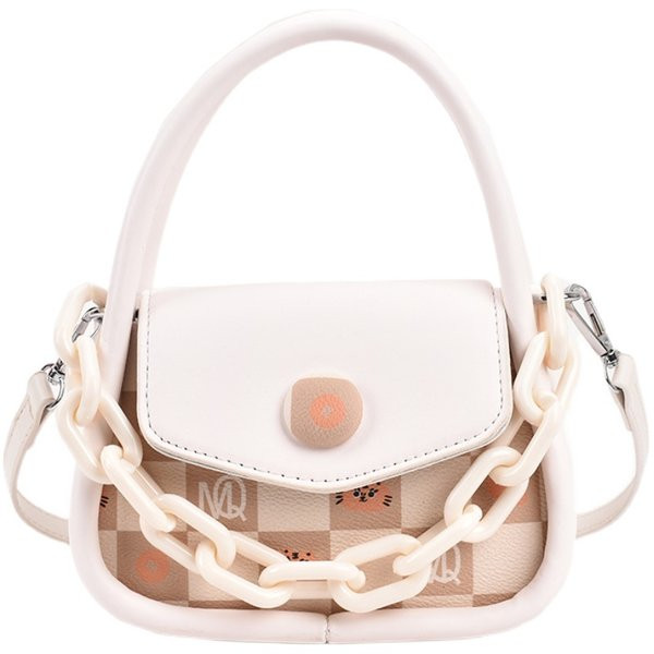 Малка карирана чанта с верижка