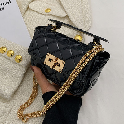 Дамска мини чанта с метална верига 