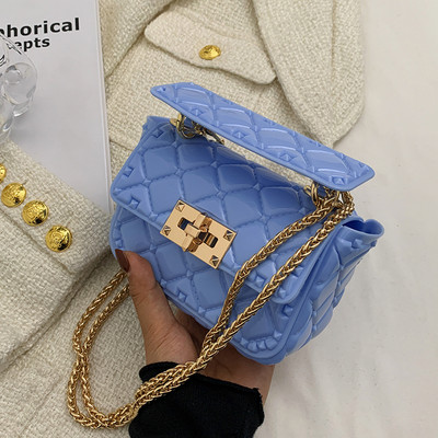 Дамска мини чанта с метална верига 