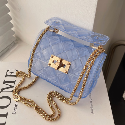 Дамска мини чанта с метална верига 