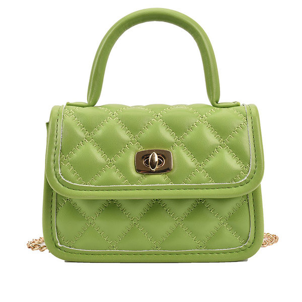 Дамска мини квадратна чанта с метална верига 