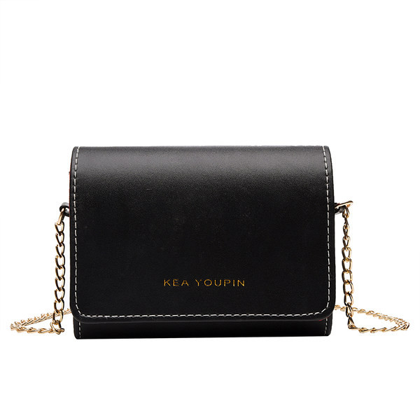 Нов модел малка дамска чанта с метална верижка за рамо