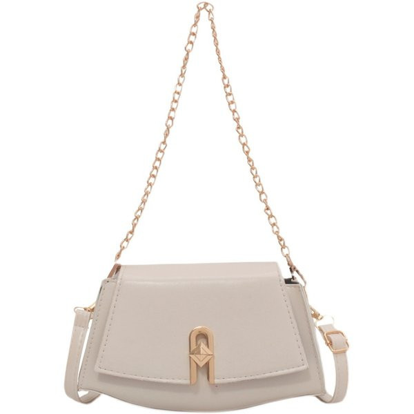 Модерна дамска кожена чанта с метално закопчаване