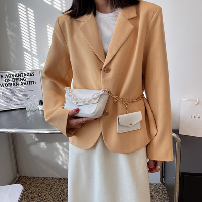 Нов модел малка дамска чанта от еко кожа с две дръжки