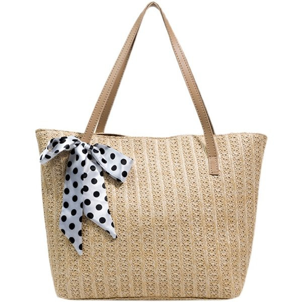 Дамска ежедневна сламена чанта тип торба 