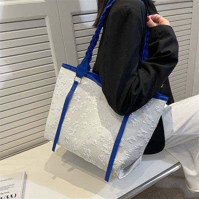Modern női textil táska váll fogantyúval