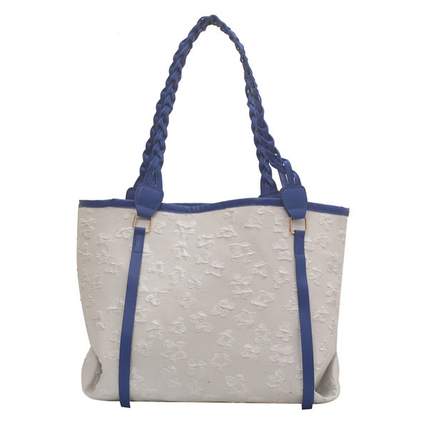 Модерна дамска текстилна чанта с дръжки за рамо