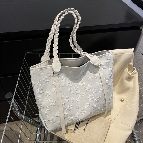 Модерна дамска текстилна чанта с дръжки за рамо