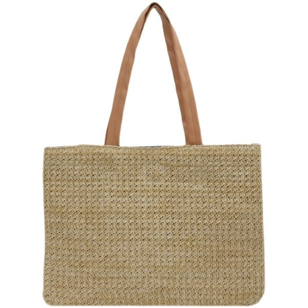 Дамска сламена чанта тип торба 