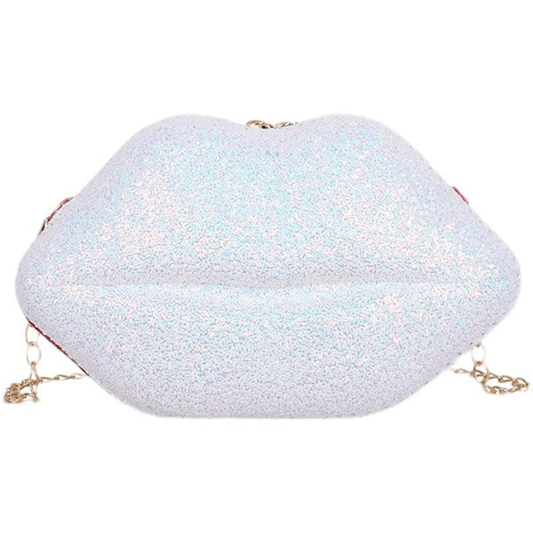 Лъскава дамска чанта с ципове