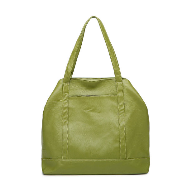 Дамска изчистена чанта от еко кожа с цип