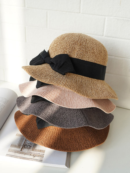 Плажна шапка с панделка за жени