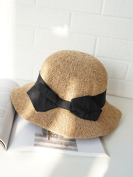 Плажна шапка с панделка за жени