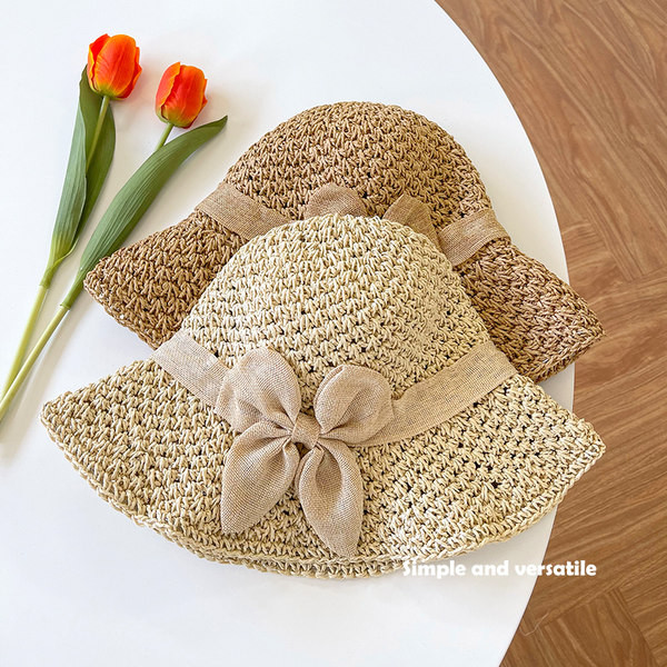 Нов модел дамска шапка подходяща за плаж с панделка