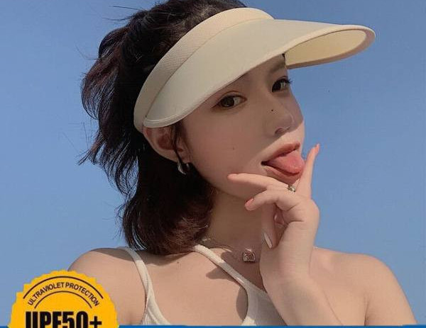 Vasarinė skrybėlė su apsauga nuo saulės