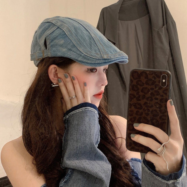 Дамска дънкова барета -в два цвята