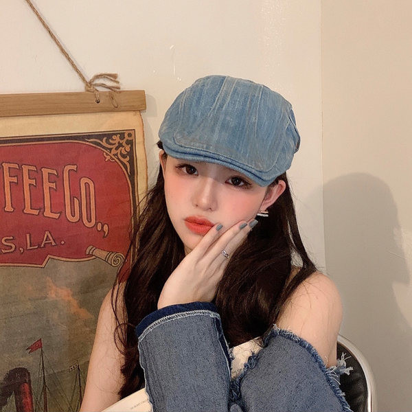 Дамска дънкова барета -в два цвята