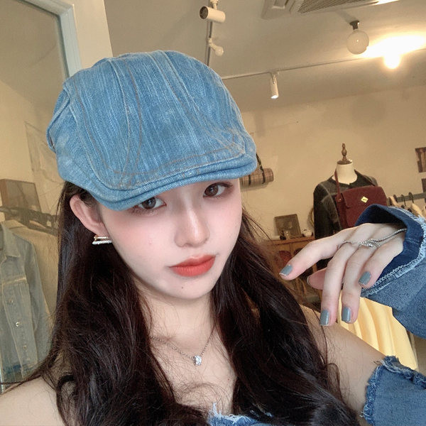 Дамска дънкова барета -в два цвята