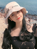 Лятна шапка с ластик и надпис