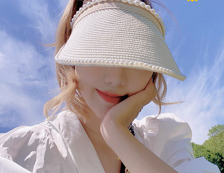 Visiiri ja kaunistuspärlitega naiste müts uus mudel