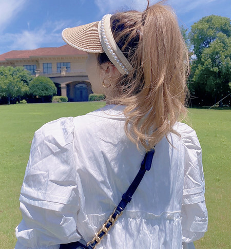 Visiiri ja kaunistuspärlitega naiste müts uus mudel