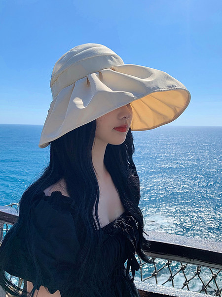 Текстилна лятна шапка с широка периферия